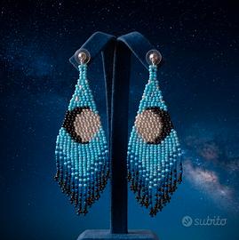 Orecchini extra lunghi artigianali Luna Miuyki