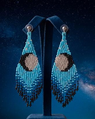 Orecchini extra lunghi artigianali Luna Miuyki