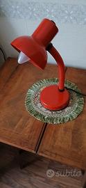 lampada rossa da tavolo ,vintage 