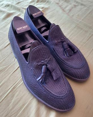 Mocassini Fratelli Rossetti pelle intrecciata 41