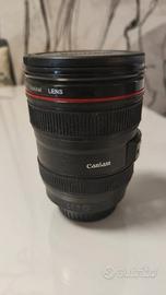 Bicchiere Plastica obiettivo fotocamera