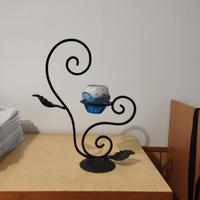 Candelabro in  ferro battuto lavorato a mano