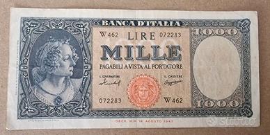 MILLE 1000 LIRE ORNATA DI PERLE SERIE SPECIALE W