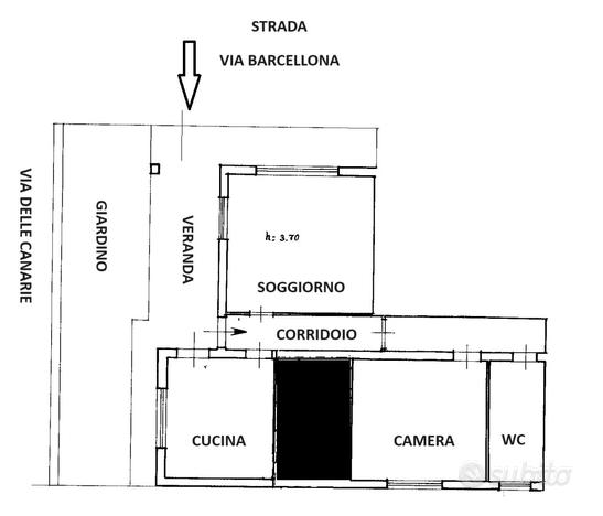 Sampieri piano terra 170 mq + veranda + garage