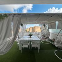 GAZEBO BIANCO 4X3 CON TAVOLO 160X160 E SEDIE