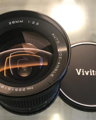 Obiettivo vivitar 28mm f/2.5, attacco a vite M42