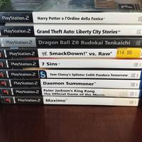 Lotto di giochi o venduti separatamente per PS2 