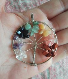 ciondolo albero della vita pietre semipreziose 