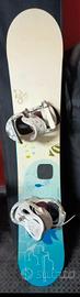 set snowboard donna Salomon +attacchi Salomon pois