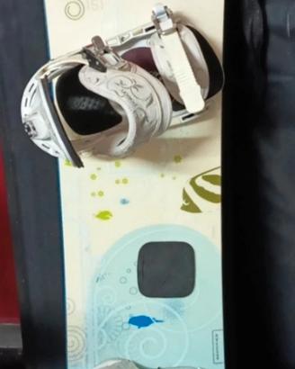 set snowboard donna Salomon +attacchi Salomon pois