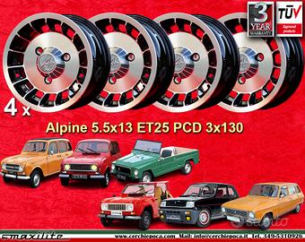 4 pz. cerchi Renault Alpine 5.5x13 ET25 R4 R5 R6