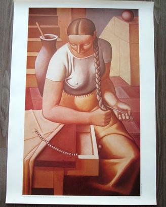 Manifesto d'arte Massimo Campigli "La Cucitrice"