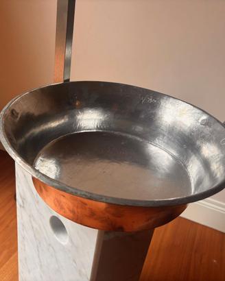 Padella in rame massiccio con manici -NUOVA