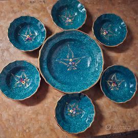 SERVIZIO PIATTI DOLCE MACEDONIA VINTAGE CERAMICA 