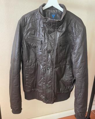 Giacca in pelle con piumino interno uomo