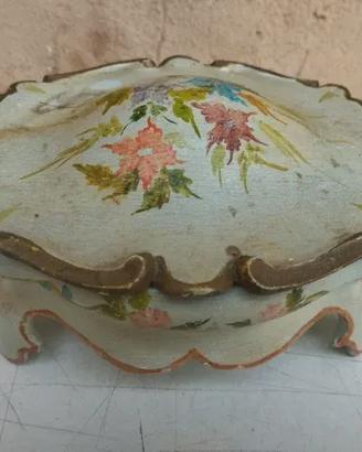 Antico cofanetto portagioie veneziano in legno