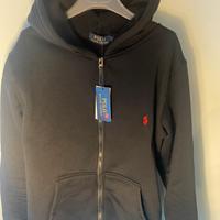 Tuta ralph lauren nera con logo rosso