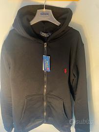 Tuta ralph lauren nera con logo rosso