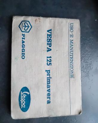 libretto uso manutenzione vespa primavera 