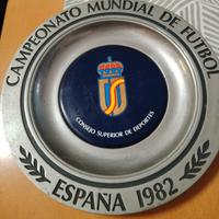 piatto commemorativo mondiali spagna 1982