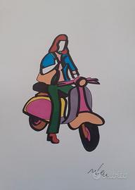 Marco Lodola, Vespa, Pezzo unico su cartoncino