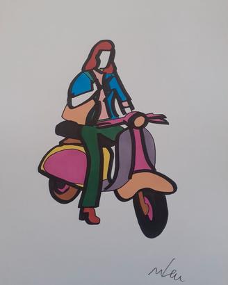 Marco Lodola, Vespa, Pezzo unico su cartoncino