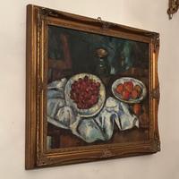 “Natura morta con piatto di ciliegie”copia Cezanne