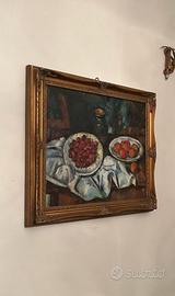 “Natura morta con piatto di ciliegie”copia Cezanne