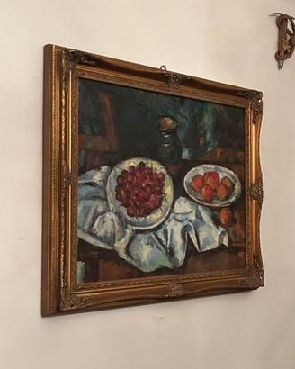 “Natura morta con piatto di ciliegie”copia Cezanne