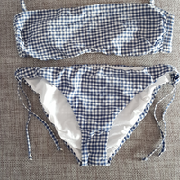 Bikini a quadretti bianco e blu Golden Lady