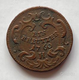 Moneta 1 Kreuzer Austria Maria Teresa 1760 H