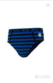 Slip Uomo INTER Rigato Nero e Azzurro -Taglia XL