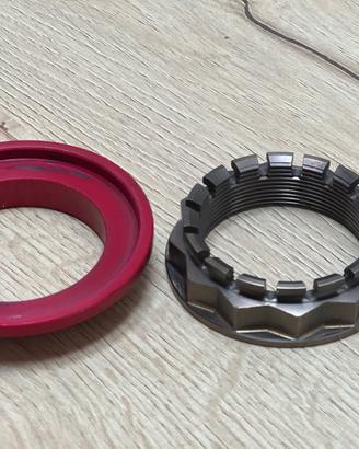 Dado ruota post in titanio con distanziale conico