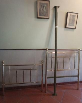Letto singolo in ottone