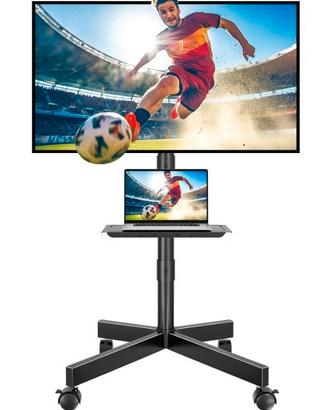 Supporto TV da Pavimento, Carrello Inclinabile per