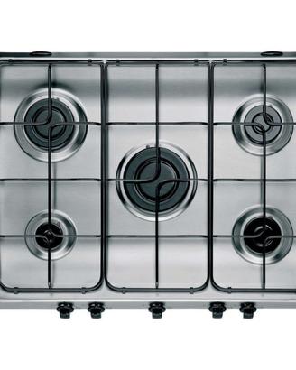 Piano cottura inox 5 fuochi Indesit