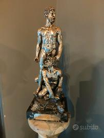 statua Ercole e Caco placcata argento