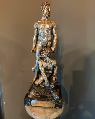 statua Ercole e Caco placcata argento