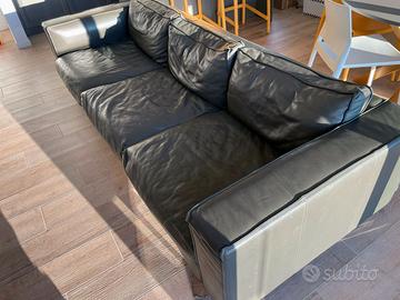 Divano Calligaris in pelle – modello Square – usat