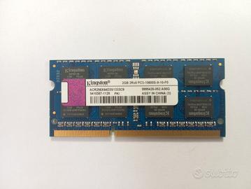 Banco RAM Kingston 2GB 2Rx8 PC3 10600S