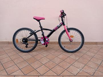 Bicicletta nero/fucsia bimba Ø20