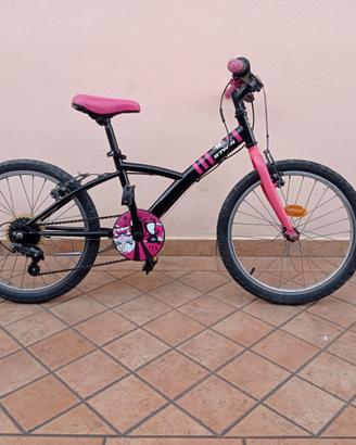 Bicicletta nero/fucsia bimba Ø20