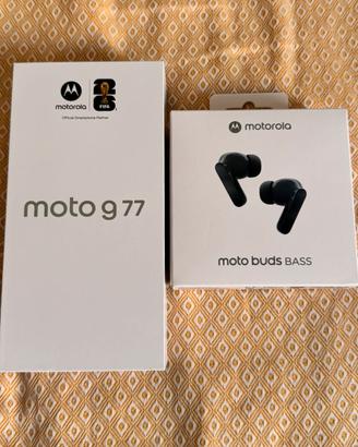 Telefono smartphone Motorola g77 da 256g con auri