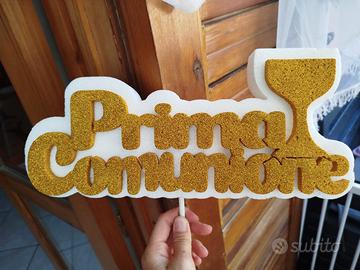 Scritta prima comunione in polistirolo