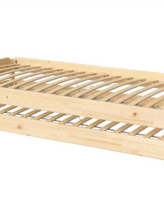 Letto singolo sovrapponibile in legno massello