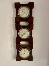 Stazione Barometrica Vintage 3 in 1 - Legno Ottone