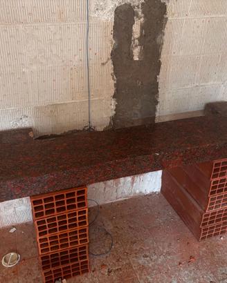 Pianale in granito per focolare
