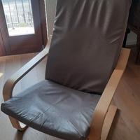 Poltrona Ikea POANG con tessuto nuovo sostituito
