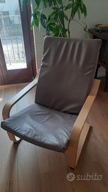 Poltrona Ikea POANG con tessuto nuovo sostituito