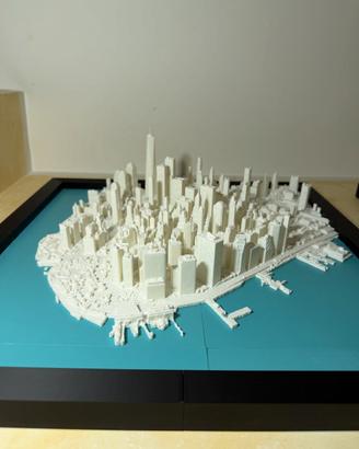 Quadro 3D New York Lower Manhattan 50x50 skyline